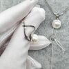 Серьги из черненого серебра с жемчугом классические (6432304184287081 )