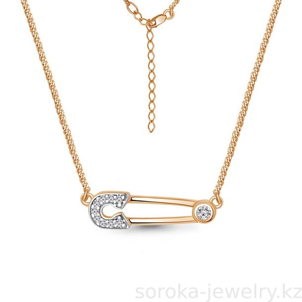 Колье из золоченого серебра булавка (33708561 )