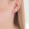Серьги из черненого серебра с рубином (6432400451672670 )
