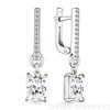 Серьги из серебра с горным хрусталем (9800021161237 )