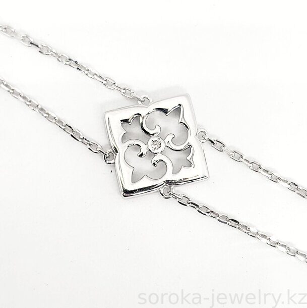 Браслет из серебра Сауле с Бриллиантом (9800034232559 )