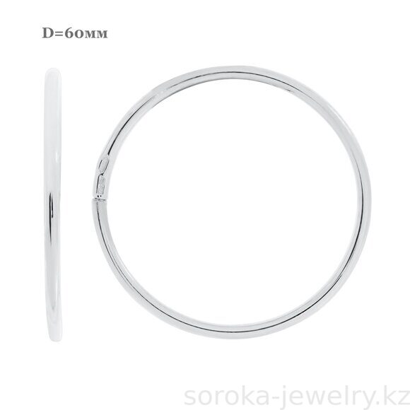 Серьги из серебра конго д 6 см (27708033 )