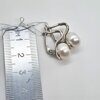 Серьги из черненого серебра с жемчугом классические (6432304184287081 )