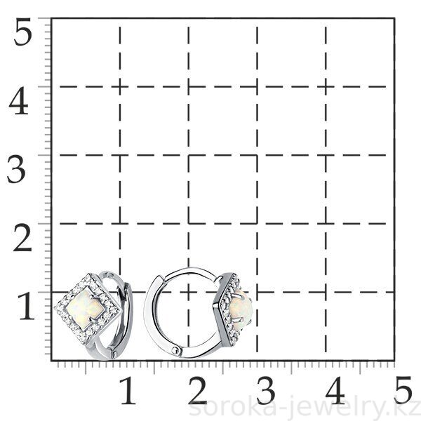 Серьги из серебра с опалом (2911216425 )