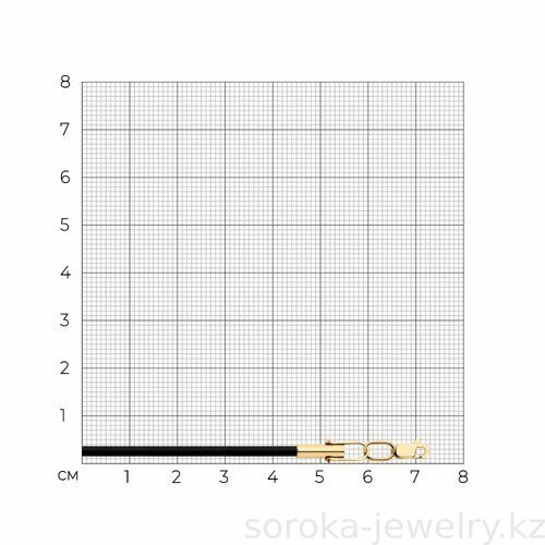 Шнур каучуковый с замком из золочёного серебра (9124020509297 )